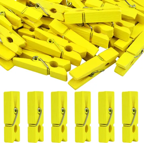 Miniatura 10 de Jdesun 50 pinzas de madera azules, mini pinzas de madera para colgar fotos, pinzas para ropa de lavandería, pinzas para colgar fotos, ropa