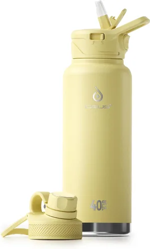 Miniatura 18 de IDEUS Botella de agua aislada de 12 onzas, botella de agua aislada de acero inoxidable para la escuela, botellas aisladas con pajitas a prueba
