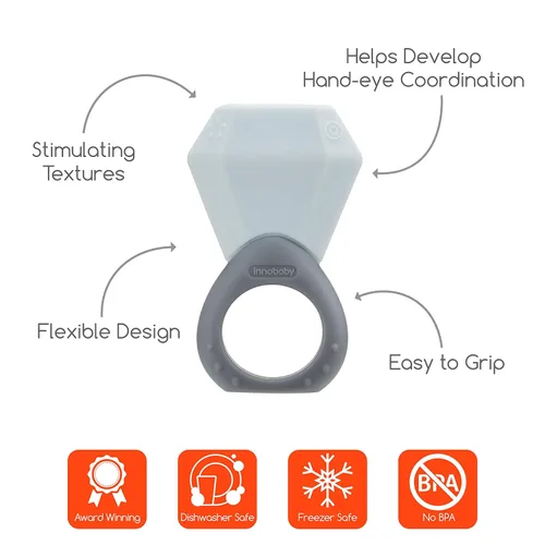 Miniatura 5 de INNOBABY TEETHIN' Smart Birthstone Ring TEETHER - Abril (diamante)