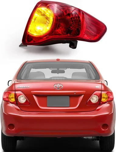 Miniatura 7 de leaptrend Conjunto de luz trasera izquierda, lámpara exterior trasera compatible con Toyota Corolla 2009-2010, luz de freno lateral del conductor