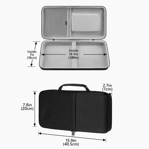 Miniatura 5 de GEEKRIA TKL - Funda rígida para teclado, compatible con 8BitDo Retro 87, RK Royal KLUDGE M87, Keychron V3 Max TKL, bolsa de transporte de viaje