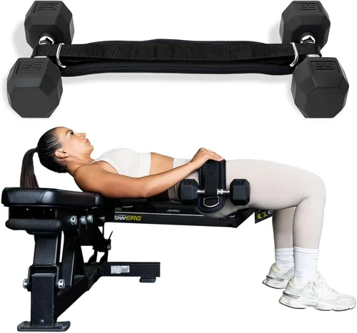 Miniatura 9 de Heavy Duty Hip Thrust Belt for Dumbells, Kettlebells, and Plates - Glute Workout at Home, Gym, and Travel - Dip and Pullup Belt (Chain Included)