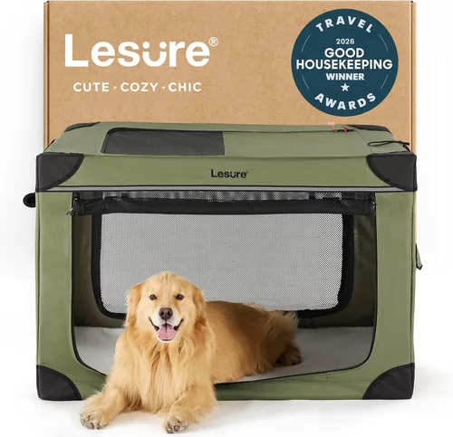 Miniatura 16 de Lesure Shown on TODAY Show Jaula Suave Plegable para Perros - Jaula de Viaje Portátil de 30 Pulgadas para Perros Medianos Interior y Exterior