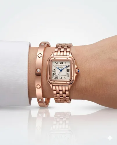 Miniatura 2 de Relojes dorados para mujer, delicado juego de pulsera para mujer, cuarzo japonés