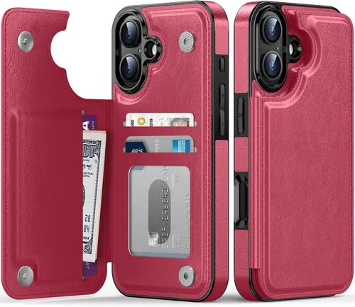 Miniatura 153 de FUNMIKO Funda tipo cartera para iPhone 13 con tarjetero, bloqueo RFID, protección de grado militar y obras de arte impresas con rayos UV, cierre