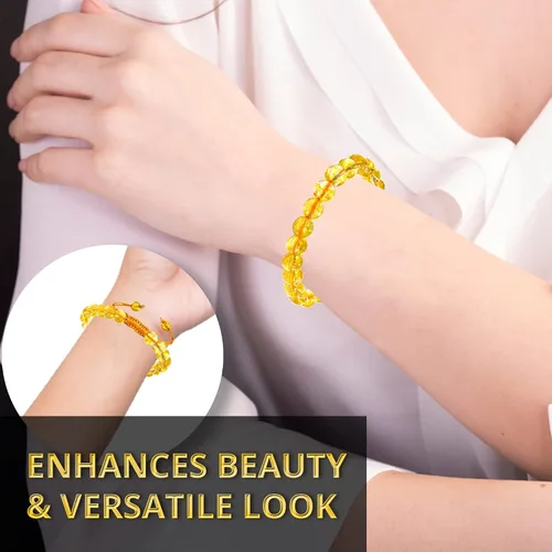 Miniatura 13 de Adjustable Crystal Bracelet – Gemstone Bead Bracelet with Adjustable Macrame String – Chic Gemstone Bracelet for Men and Women – 8mm Round Healing