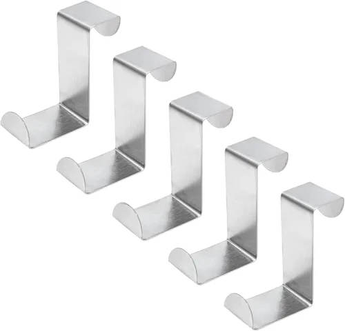Miniatura 11 de 5 ganchos para colgar sobre la puerta, ganchos para colgar en forma de Z, doble cabeza que se adapta a anchos de puerta de 2 y 1 pulgada, gancho
