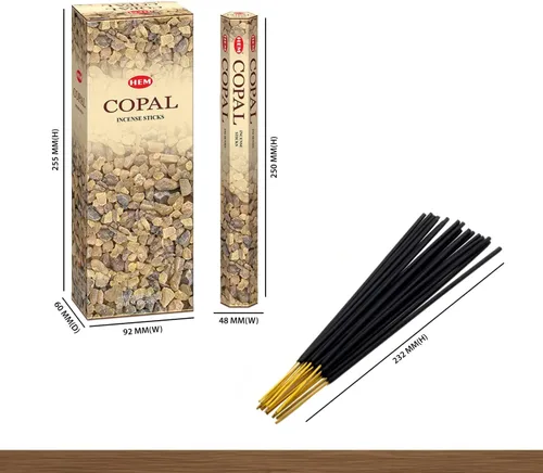Miniatura 2 de VIEX HEM AGLAN Wholesaler, paquete de 6 tubos hexagonales de 20 varillas con soporte de incienso de madera, diferentes aromas hechos a mano