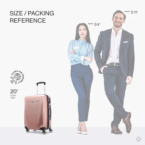 Miniatura 2 de Samsonite Winfield 3 DLX Hardside - Equipaje expandible con ruedas, Rosa), 120752-4357