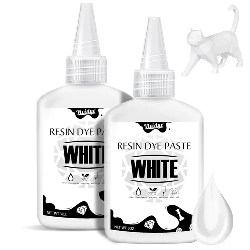 Pasta de pigmento de resina epoxi blanca, pasta de pigmento de color de resina blanca de alta concentración de 6 onzas para ondas oceánicas, Blanco