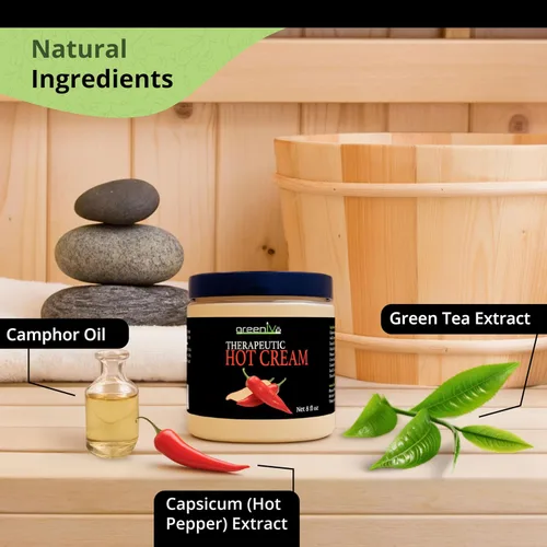 Miniatura 7 de GreenIVe Loción de masaje de crema caliente para articulaciones músculos y envoltura de estiramiento de la piel, tarro a granel de sensación de frío