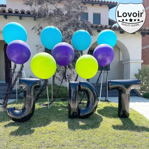 Miniatura 6 de Lovoir Globos grandes de 40 pulgadas con letras B negras de gran tamaño, globo de helio de aluminio de Mylar para decoración de fiesta de Letra B