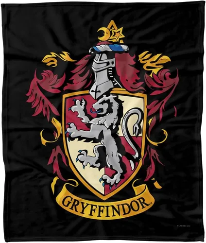 Miniatura 10 de Harry Potter Gryffindor House Crest - Manta de forro polar de 36 x 58 pulgadas, escudo de Gryffindor