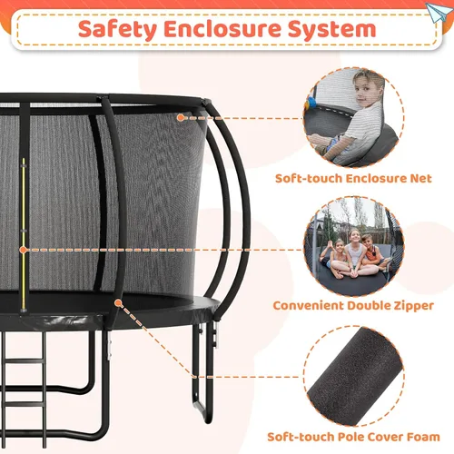 Miniatura 7 de Zevemomo - Trampolines de 8.0 pies, 10.0 pies, 12.0 pies, 14.0 pies, 16.0 pies, para exteriores, trampolines para niños y adultos, trampolines