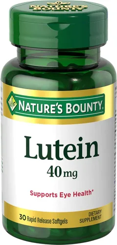 Suplementos de luteína Nature's Bounty, píldoras para la salud ocular y vitaminas, apoyan la salud de la visión, 40 mg, 30 cápsulas blandas