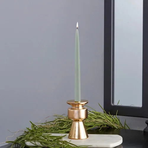 Miniatura 5 de Root Candles Juego de 12 velas cónicas sin aroma, lisas sumergidas a mano, sin goteo, cera de abeja mejorada, en caja, 9 pulgadas, verde salvia