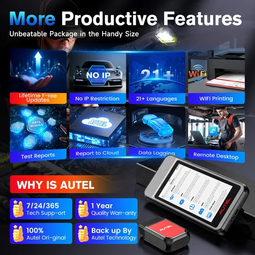 Miniatura 9 de Autel Escáner MaxiDiag MD906 PRO, 2026 MD906PRO OBD2 Herramienta de diagnóstico automotriz para sistema completo Igual que MD909 PRO, versión Lite.