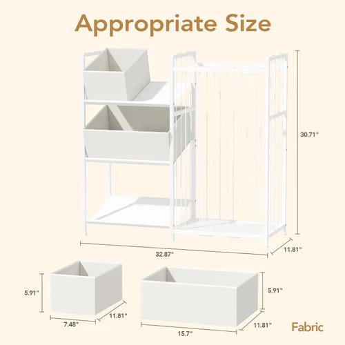 Miniatura 6 de BBLIKE Organizador de almacenamiento para niños con 4 contenedores extraíbles, organizador de almacenamiento para niños para juguetes de peluche