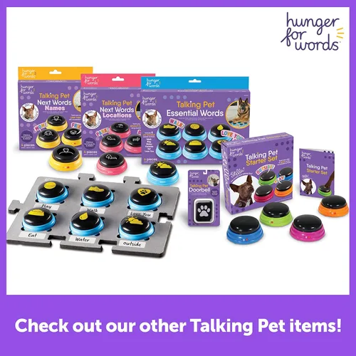Miniatura 8 de Hunger For Words Talking Pet Next Words Locations - Juego de 3 botones de voz grabables para perros, botones de comunicación para perros