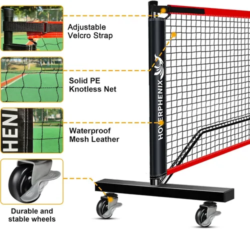 Miniatura 2 de Portable Pickleball Net - 22FT Regualtion Size Pickle Ball Net，Weather Resistant Steady Steel Frame and Carry Bag for Indoor, Outdoor, Driveway