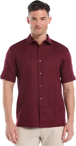 Miniatura 7 de Cubavera Camisa de manga corta con botones y mezcla de lino para hombre