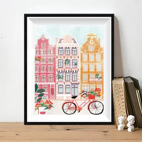 Miniatura 7 de LIULIMI Kit de Pintura de Diamantes DIY 5D de Paisaje Mundial, Kit de Arte de Diamantes, Arte de Diamantes Redondos Diamante Completo Estilo Dibujos