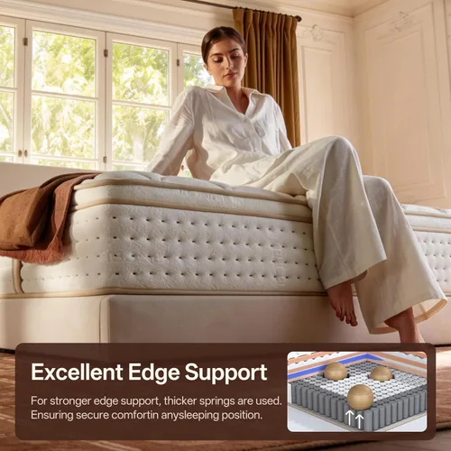 Miniatura 6 de 12 Inch King Size Mattress The Feel Most Sleepers Prefer King Mattress Hybrid Contouring Memory Foam Comfort & Balanced Support for Back and
