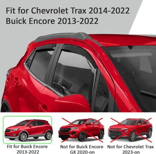 Miniatura 5 de Voron Glass Protectores de lluvia extra duraderos en canal para Chevrolet (Chevy) Trax 2014-2022/Buick Encore 2013-2022, deflectores de ventana