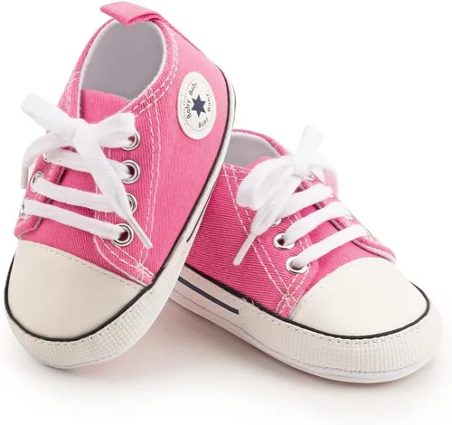 Miniatura 116 de KIDSUN zapatos deportivos altos hasta el tobillo para bebés, niños y niñas con suela antideslizante, suaves, para recién nacidos, zapatos