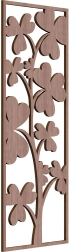 Miniatura 174 de 9 3/8 pulgadas de ancho x 24 3/8 pulgadas de alto x 1/4 pulgadas de alto, Bradford Paneles de pared decorativos de madera de calado, roble rojo rojo