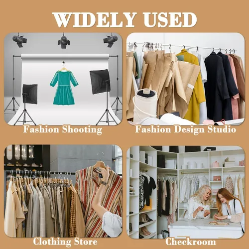 Miniatura 6 de Forma de vestido, maniquí de ropa ajustable, maniquí colgante de metal para mujer, maniquíes ajustables para colgar blusas de mujer, faldas y otras