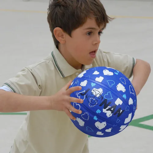 Miniatura 7 de Baloncesto tamaño 6 para niñas, niños, jóvenes y mujeres, baloncesto de goma para entrenamiento en interiores y exteriores, práctica