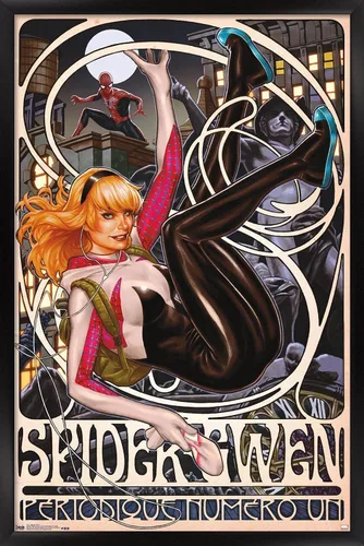 Miniatura 9 de Trends International Marvel Comics - Póster de pared de Spider-Gwen - Cover #1, 14.725 x 22.375 pulgadas, versión enmarcada de madera de granero