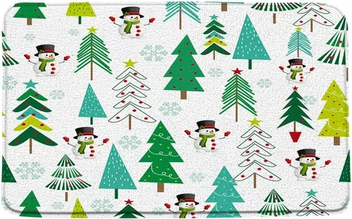Miniatura 18 de GCTNBJL Juego de 3 alfombrillas de baño de Feliz Navidad, muñeco de nieve, copo de nieve, ramas, árbol, corazón, invierno, vacaciones, rústico