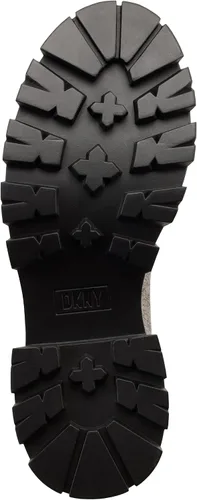 Miniatura 3 de DKNY Botas de combate de cuero liso metálico para mujer