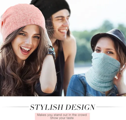 Miniatura 6 de Gorro holgado para mujer, 5 piezas, turbante, elástico, para el cáncer, gorros, bufanda para dormir