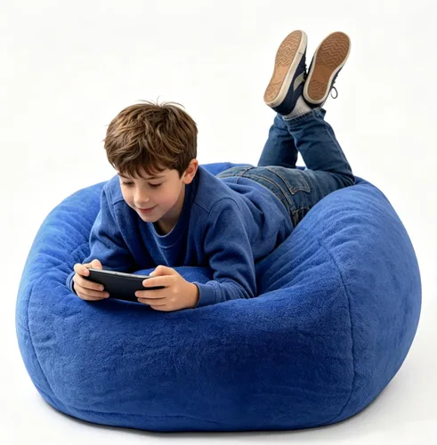 ENBAOHUI Puf de espuma viscoelástica de piel sintética de 3 pies para niños o bebés con relleno de puf con asa, tela de piel sintética súper suave y