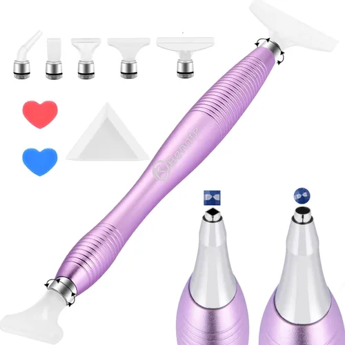 Kits de bolígrafos de pintura de arte de diamantes de metal Benote, herramientas de bolígrafo de diamante con punta roscada, ergonómico, cuadrado,