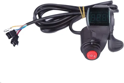 Miniatura 4 de Tbest Acelerador de pulgar, acelerador con pantalla, conjunto de control de velocidad del acelerador de pulgar de 12 V 99 V para scooter eléctrico