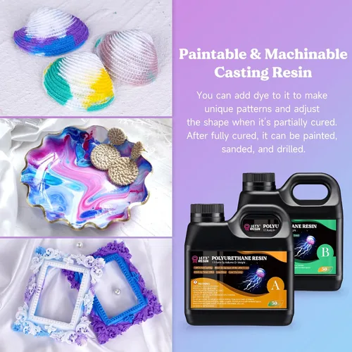Miniatura 7 de LET'S RESIN Resina de poliuretano, resina de fundición de 2 partes de 60 onzas, resina de curado rápido en 10 minutos, plástico líquido vertible