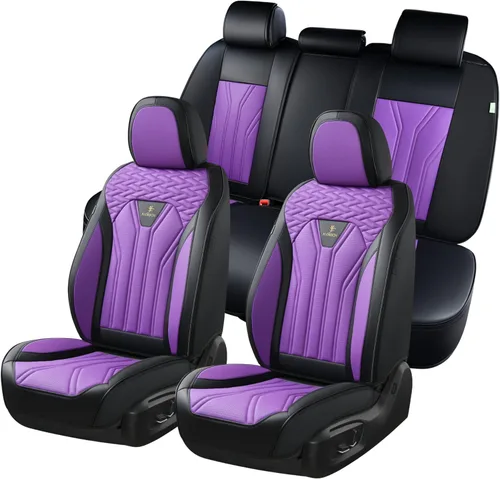 Miniatura 16 de FLORICH Fundas de asiento para automóviles, fundas de asiento impermeables, fundas de asiento de cuero para automóvil, paquete de 2, protector
