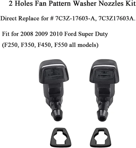 Miniatura 5 de 7C3Z-17603-A Boquillas de limpiaparabrisas de alta calidad para Ford Super Duty F250 F350 F450 F550 F550 Boquilla de chorro de líquido