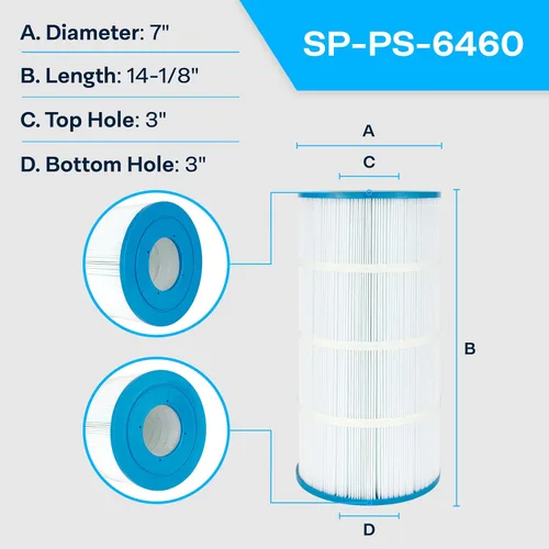 Miniatura 2 de SpiroPure Cartucho de repuesto para filtro de piscina Pentair CCP240 Pleatco PCC60 Unicel C-7469 Filbur FC-1975 R173572 para bañera de hidromasaje