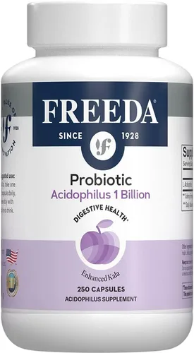 FREEDA Probiótico Acidophilus de 1 mil millones de UFC, probióticos Lactobacillus Acidophilus para mujeres y hombres, probióticos para mujeres para