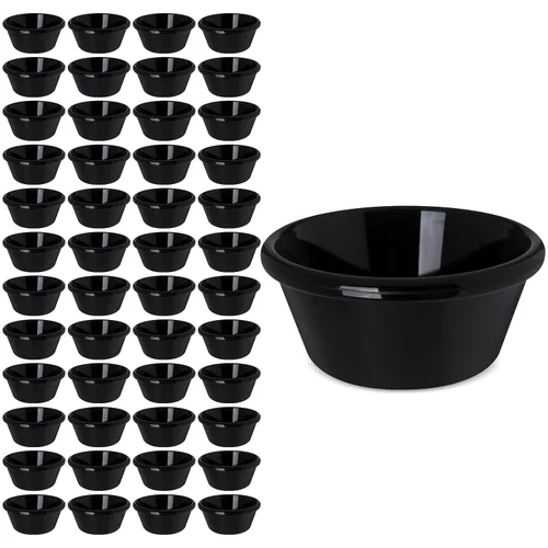 Carlisle FoodService Products 4312603 SAN Ramequin liso, capacidad de 6 onzas, altura de 1.80 pulgadas, negro (caja de 48)