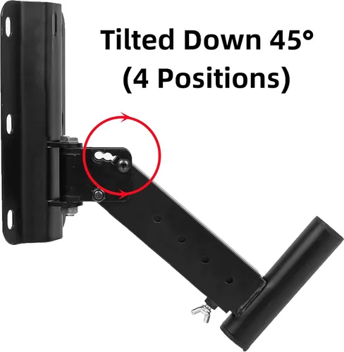 Miniatura 4 de Desyeryamimi Soporte de montaje para altavoz PA de hasta 110 libras, soportes de montaje en pared ajustables para altavoces, soportes de altavoz