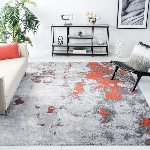 Miniatura 42 de SAFAVIEH Adirondack Collection - Alfombra decorativa, 2 pies 6 pulgadas x 4 pies, verde y gris, diseño abstracto moderno, no desprende pelusa