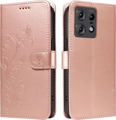 Miniatura 102 de Funda para Motorola Moto E22/E22i, piel sintética, con tarjetero y correa para la muñeca, a prueba de golpes, funda magnética para Motorola Moto Rojo