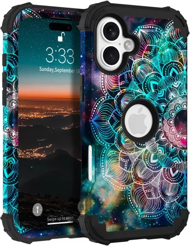 Miniatura 61 de Hocase Funda para iPhone SE 2022/2020, resistente a prueba de golpes, de plástico duro+goma de silicona, funda protectora híbrida para iPhone SE