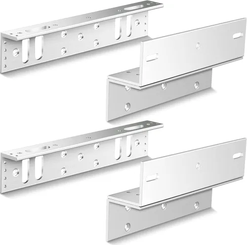 Hoteam 2 juegos de soporte Z y L para 600 Lb/617.3 lbs fuerza de sujeción eléctrica magnética cerradura de puerta Z y L soporte soporte para